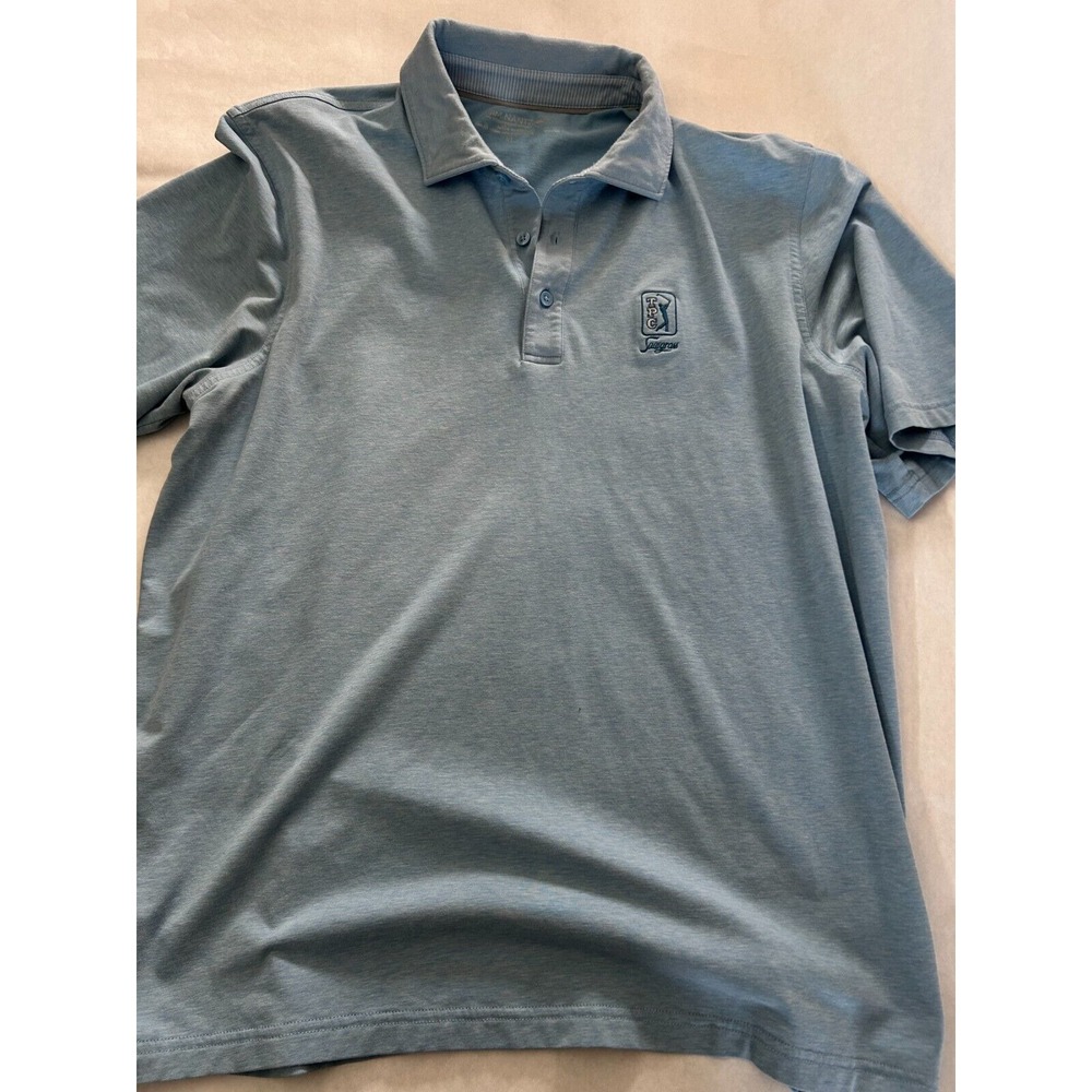 Vineyard‎ Vines Jim Nantz Polo Golf TPC Sawgrass Stretch Blue XL EUC Performance